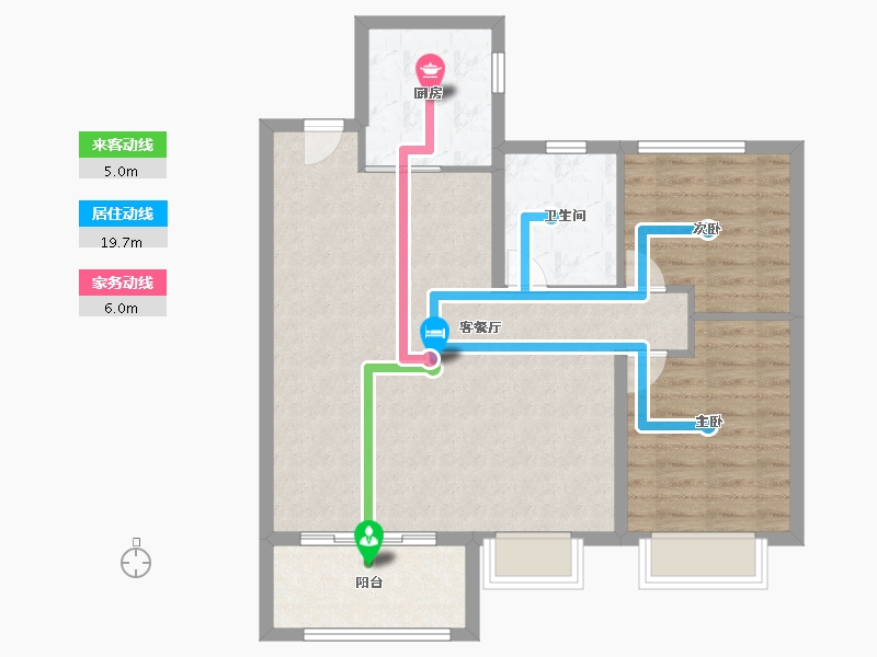 陕西省-西安市-鸿锦城天逸-82.40-户型库-动静线