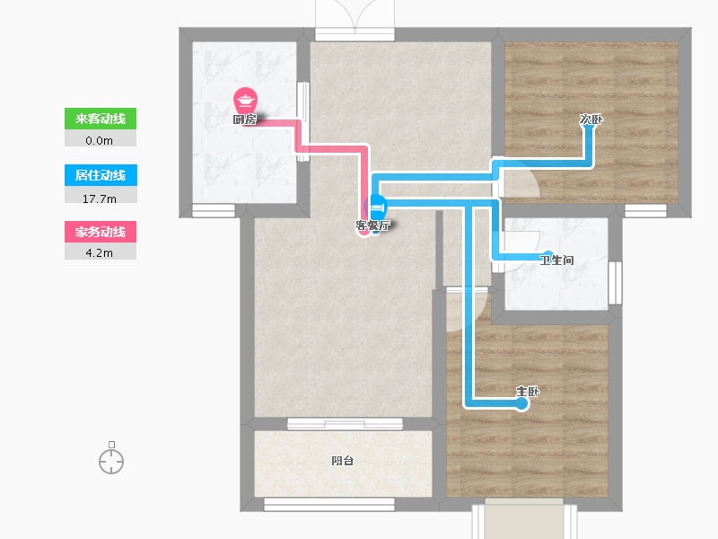 陕西省-西安市-九璟台-61.00-户型库-动静线