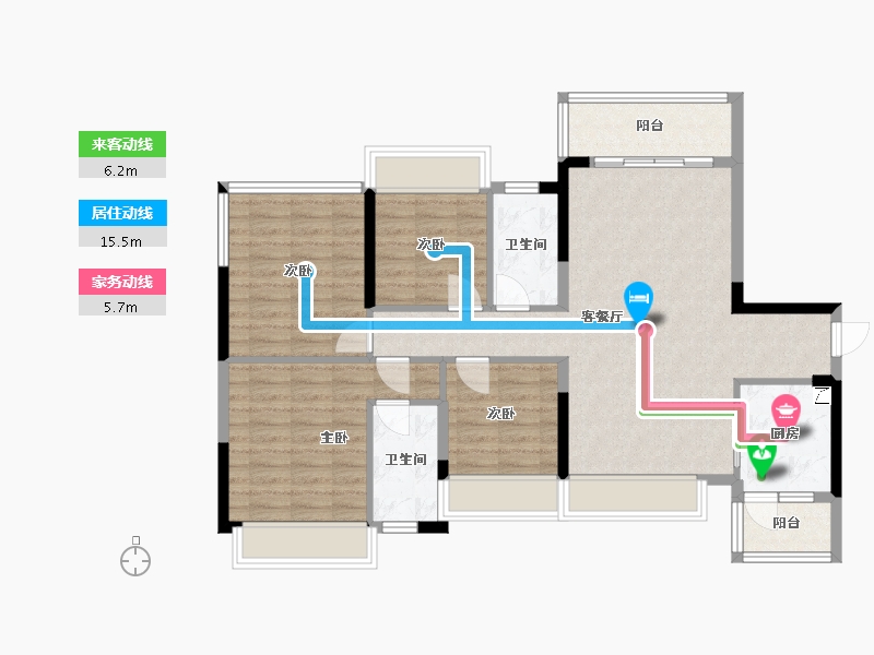 广东省-清远市-恒福水岸-97.28-户型库-动静线