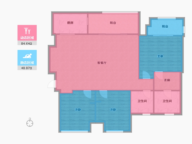 浙江省-杭州市-龙湖香醍溪岸-123.60-户型库-动静分区