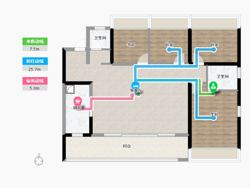 四川省-成都市-锦云天府-104.75-户型库-动静线