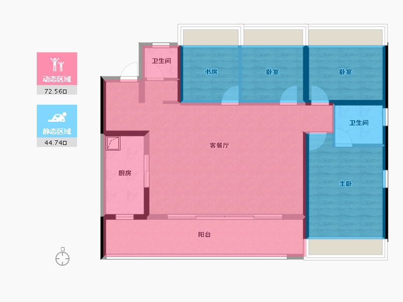 四川省-成都市-锦云天府-104.75-户型库-动静分区