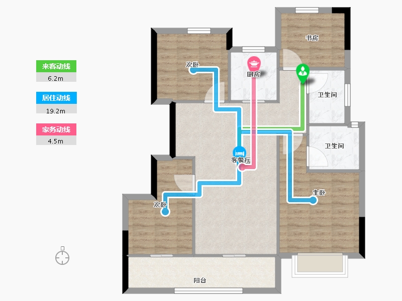 浙江省-宁波市-荣安林语秋月-91.24-户型库-动静线