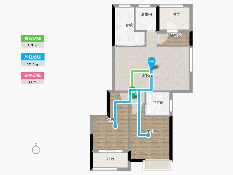 浙江省-宁波市-荣安林语秋月-74.25-户型库-动静线