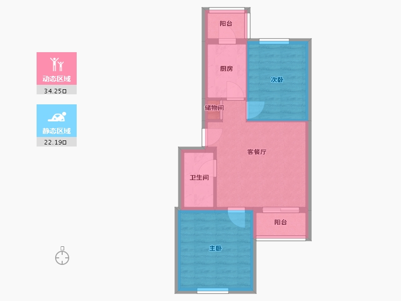 北京-北京市-安慧北里秀园-47.30-户型库-动静分区