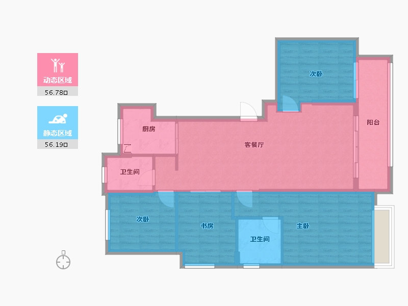 福建省-福州市-望海潮小区-102.00-户型库-动静分区