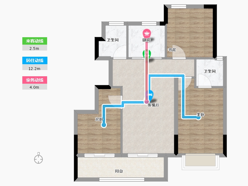 浙江省-宁波市-荣安林语秋月-78.57-户型库-动静线