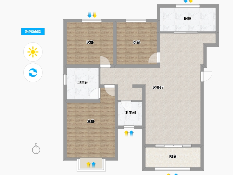 河北省-邢台市-光武大成-106.00-户型库-采光通风