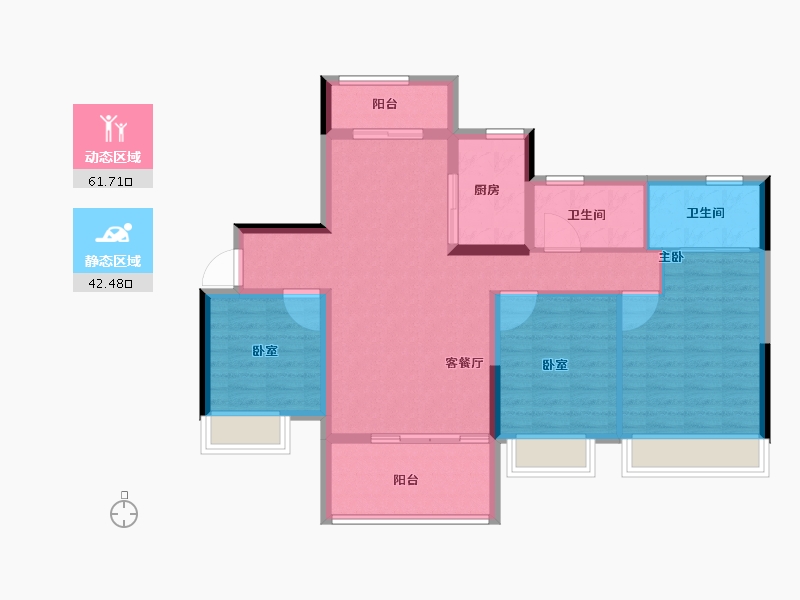 江西省-抚州市-琅程华府-93.61-户型库-动静分区