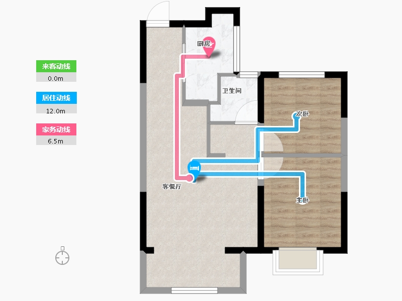 天津-天津市-天津新鸥鹏教育城-60.93-户型库-动静线