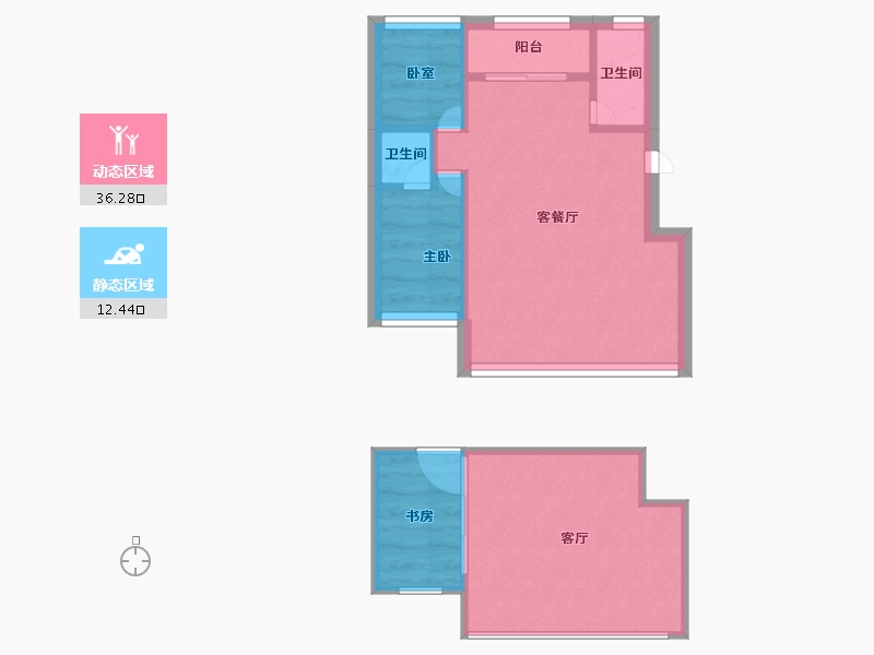 甘肃省-酒泉市-紫阳苑住宅小区-43.83-户型库-动静分区