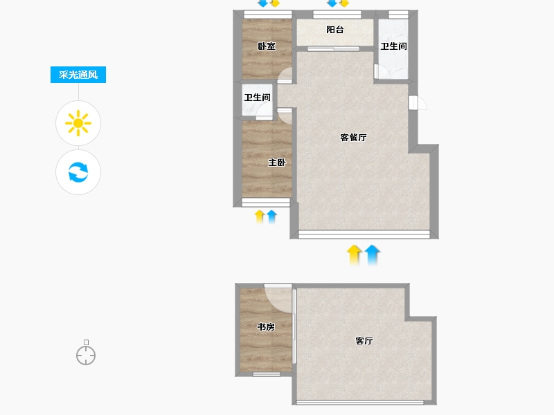 甘肃省-酒泉市-紫阳苑住宅小区-43.83-户型库-采光通风