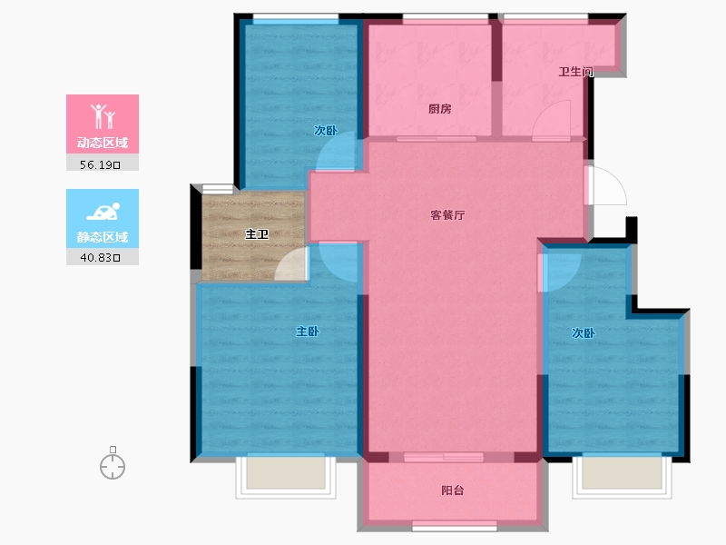 天津-天津市-天津新鸥鹏教育城-91.92-户型库-动静分区