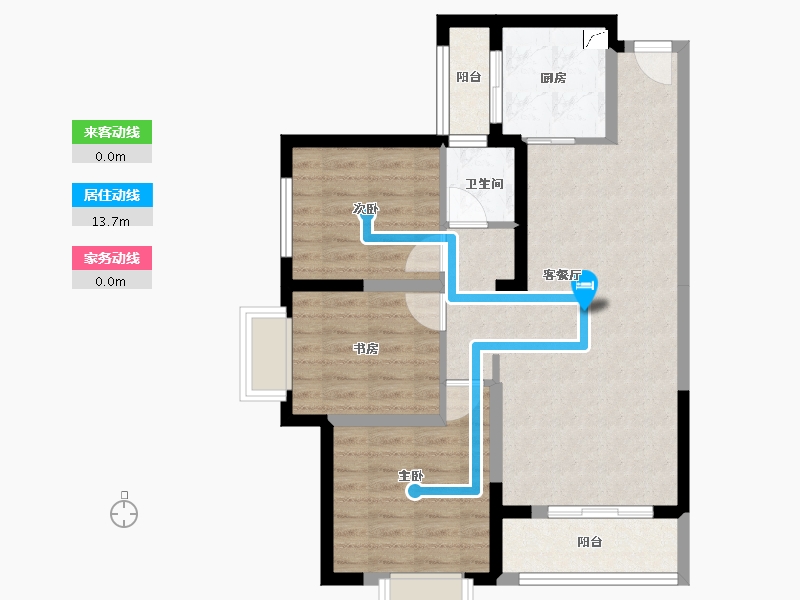 陕西省-西安市-隆源国际城C区-74.10-户型库-动静线