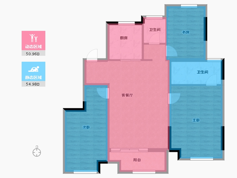 江苏省-常州市-新城熙隽-95.29-户型库-动静分区