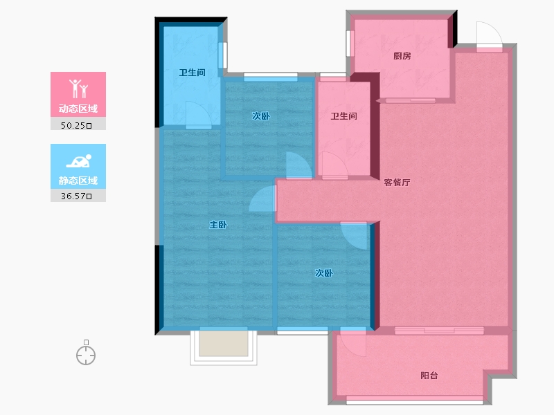 福建省-三明市-誉璟台-77.86-户型库-动静分区