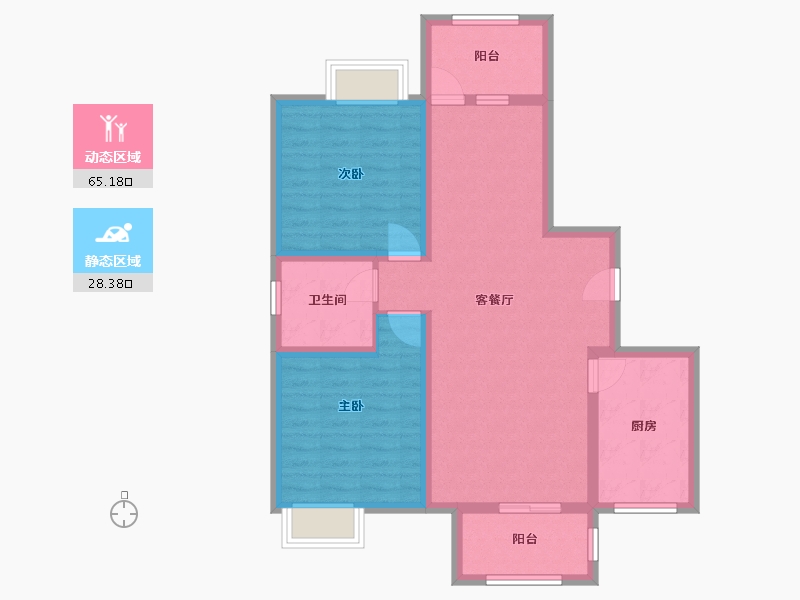 上海-上海市-凤凰城-83.20-户型库-动静分区