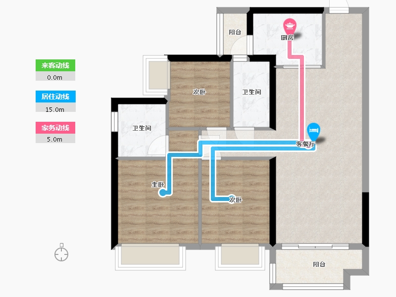 湖南省-衡阳市-美的云熙府-85.00-户型库-动静线