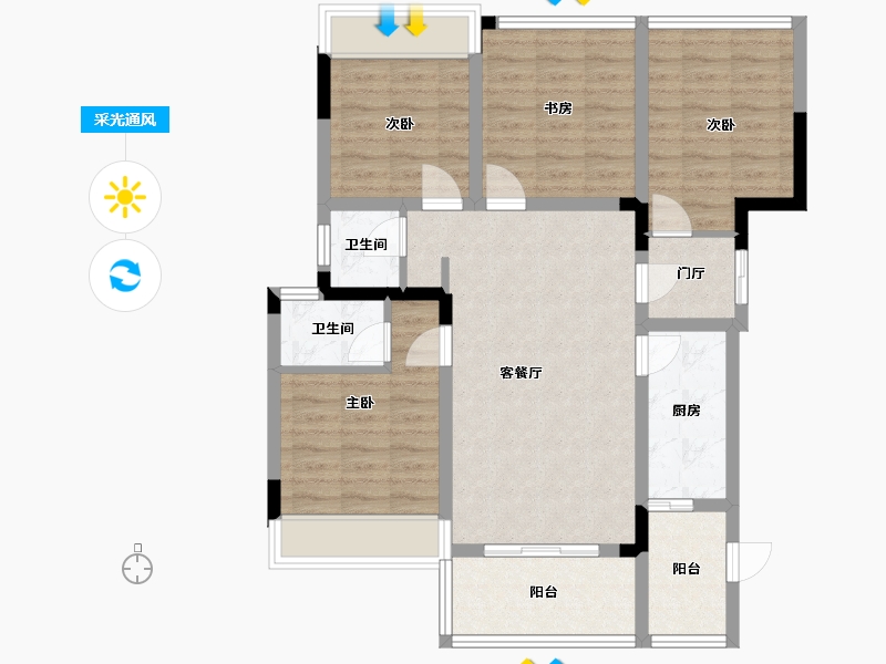 四川省-广安市-凰腾龙玺-100.00-户型库-采光通风