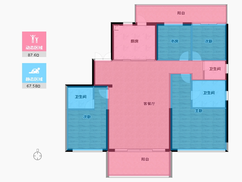 广西壮族自治区-南宁市-万科瑧湾悦-141.87-户型库-动静分区