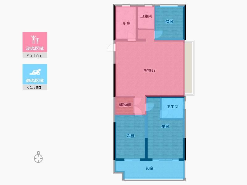 山东省-德州市-金辰云境-109.00-户型库-动静分区