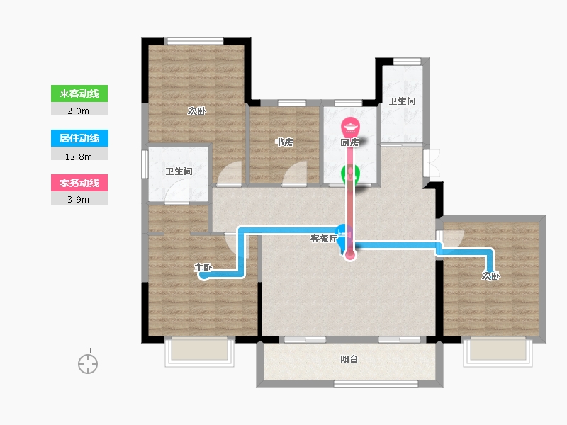 浙江省-宁波市-铁建明贤府-113.22-户型库-动静线