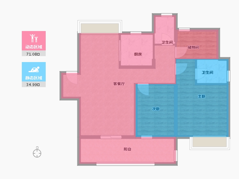 安徽省-亳州市-中丞时代天境-95.00-户型库-动静分区