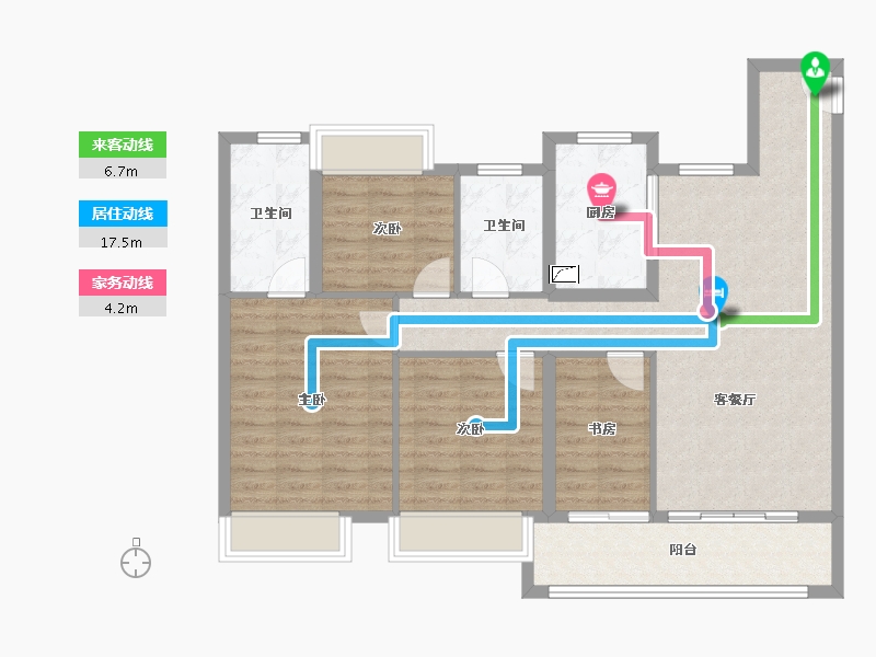 江苏省-南京市-越秀天萃-101.51-户型库-动静线