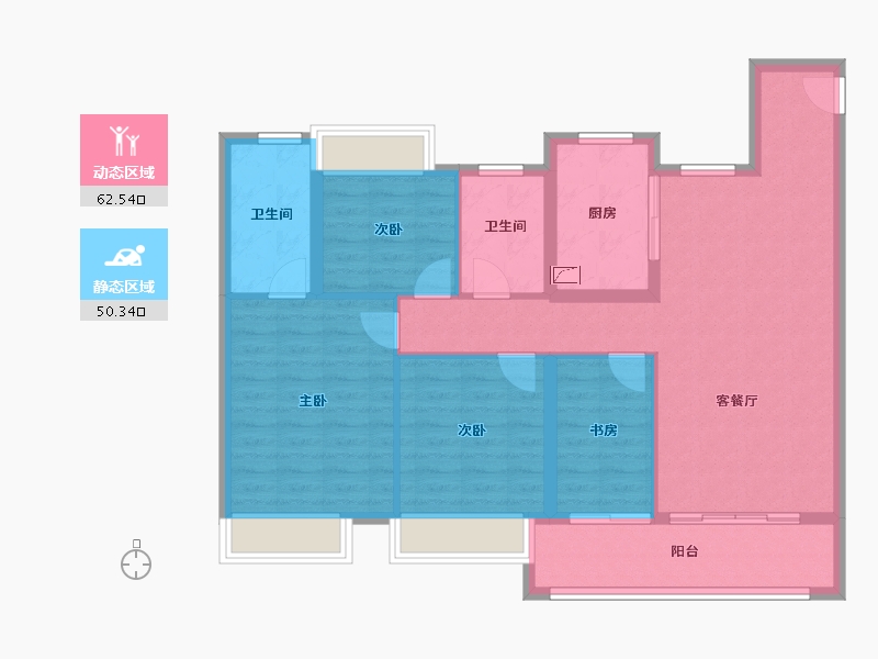 江苏省-南京市-越秀天萃-101.51-户型库-动静分区