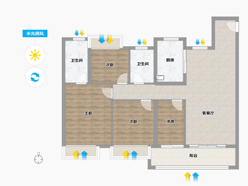 江苏省-南京市-越秀天萃-101.51-户型库-采光通风