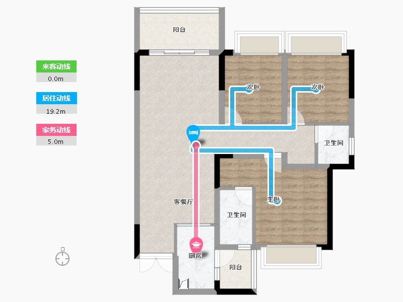 广西壮族自治区-南宁市-路桥融创茂-84.29-户型库-动静线