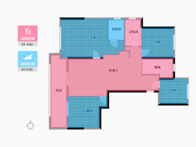 浙江省-温州市-中楠府-114.00-户型库-动静分区