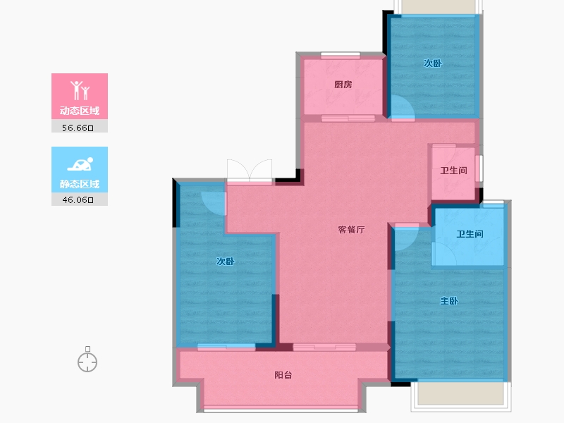 河南省-驻马店市-建业云筑-92.00-户型库-动静分区