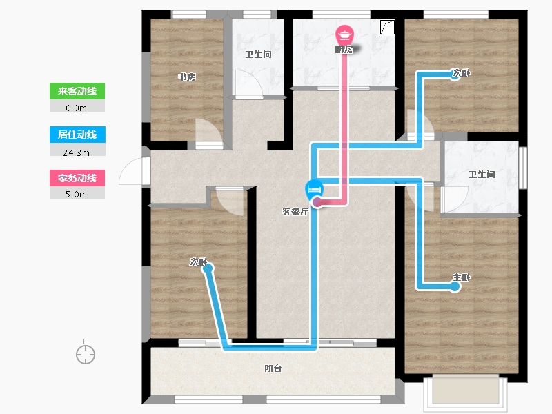 山东省-菏泽市-花都绿地-120.00-户型库-动静线