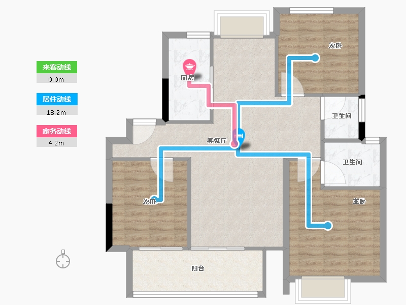 江西省-抚州市-万象丽泽华府-85.60-户型库-动静线