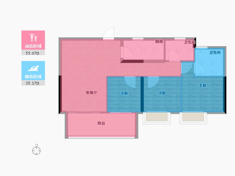 江西省-抚州市-万象丽泽华府-81.60-户型库-动静分区