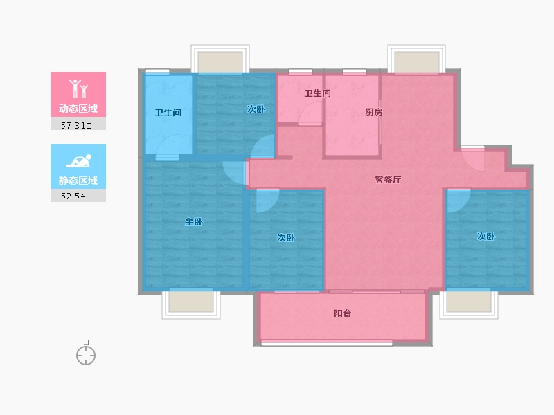 江西省-抚州市-万象丽泽华府-100.00-户型库-动静分区