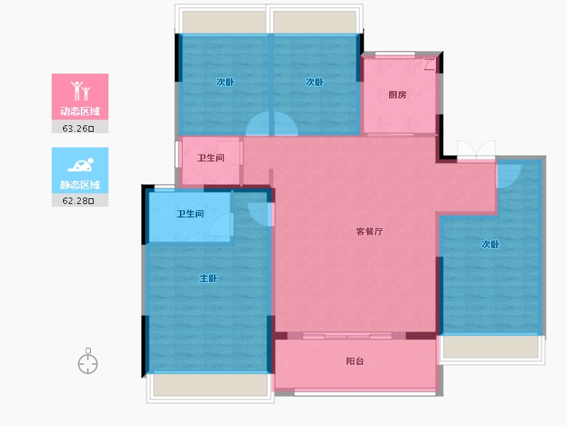 江苏省-南京市-长江悦府-113.51-户型库-动静分区