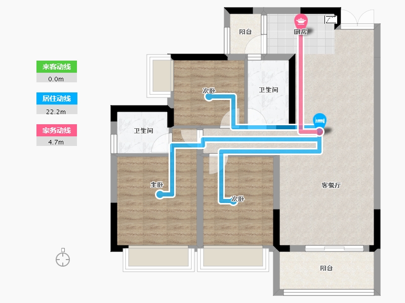 广西壮族自治区-南宁市-路桥融创茂-86.20-户型库-动静线