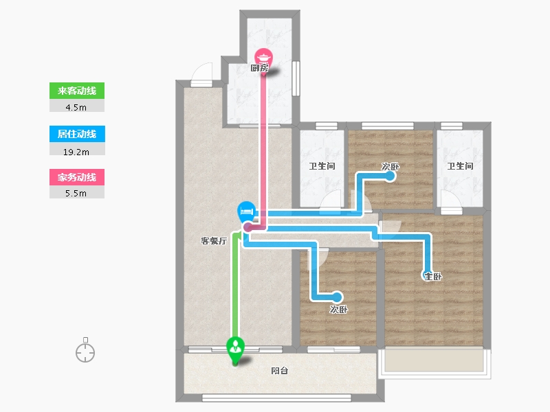 山东省-枣庄市-桂语风和-85.60-户型库-动静线