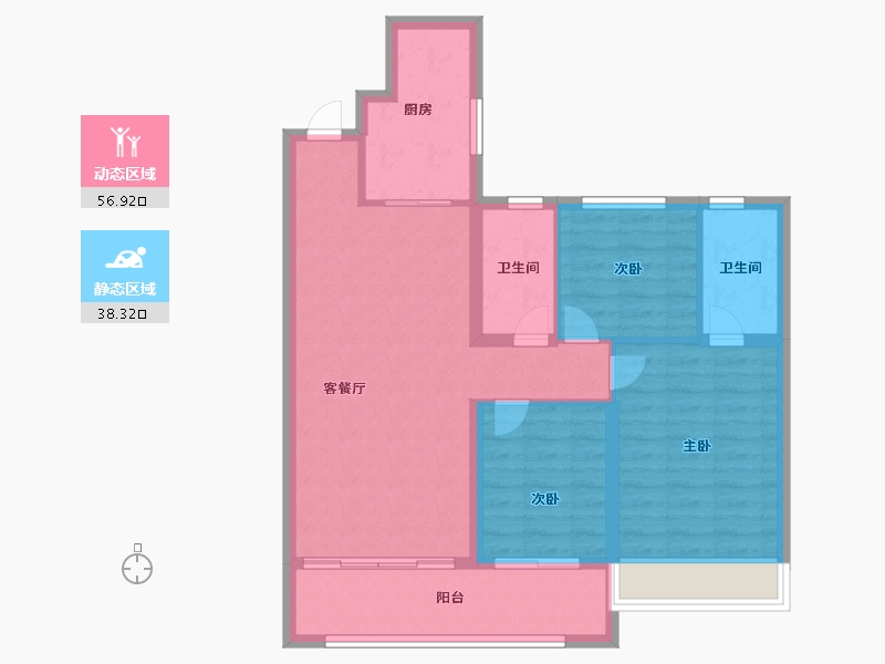 山东省-枣庄市-桂语风和-85.60-户型库-动静分区