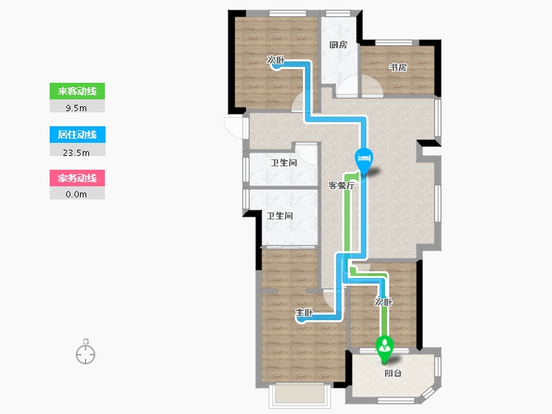 浙江省-宁波市-铁建明贤府-99.99-户型库-动静线