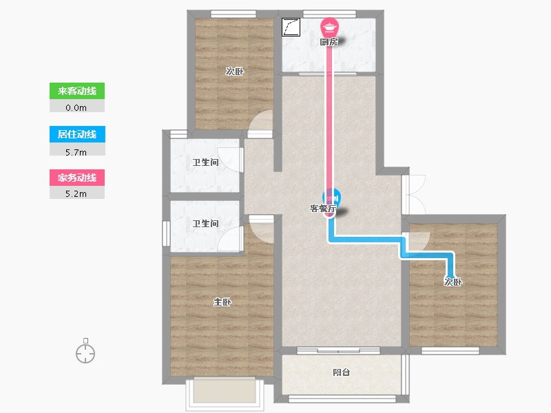 山西省-运城市-鑫东方绿城-97.00-户型库-动静线