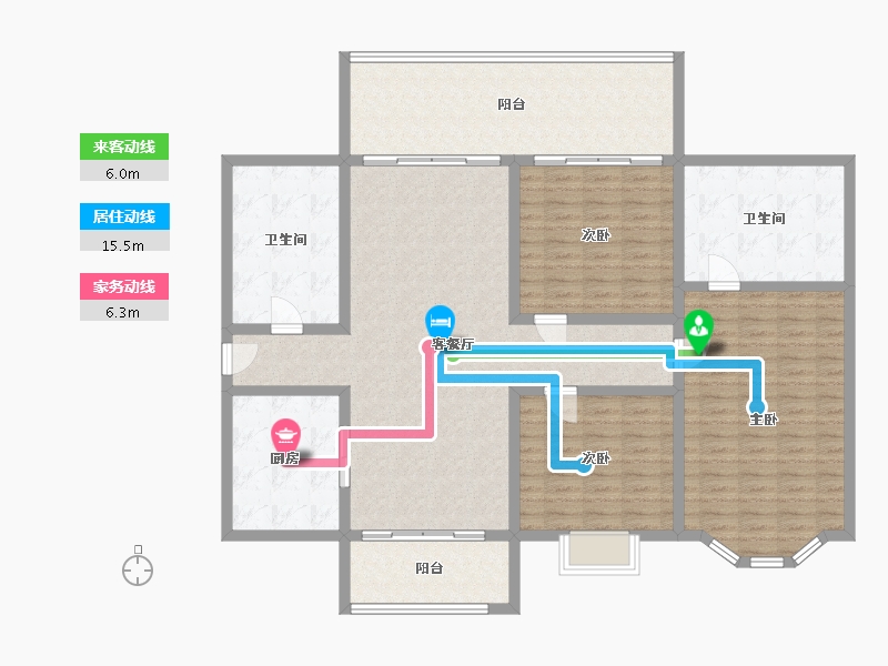 广东省-佛山市-碧桂园翡翠湾-155.30-户型库-动静线