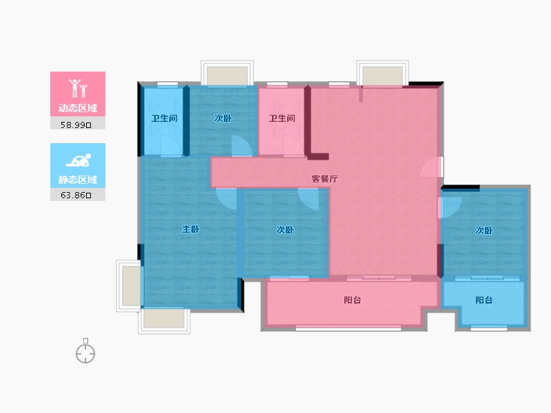 江西省-上饶市-友邦皇家公馆3期-111.20-户型库-动静分区