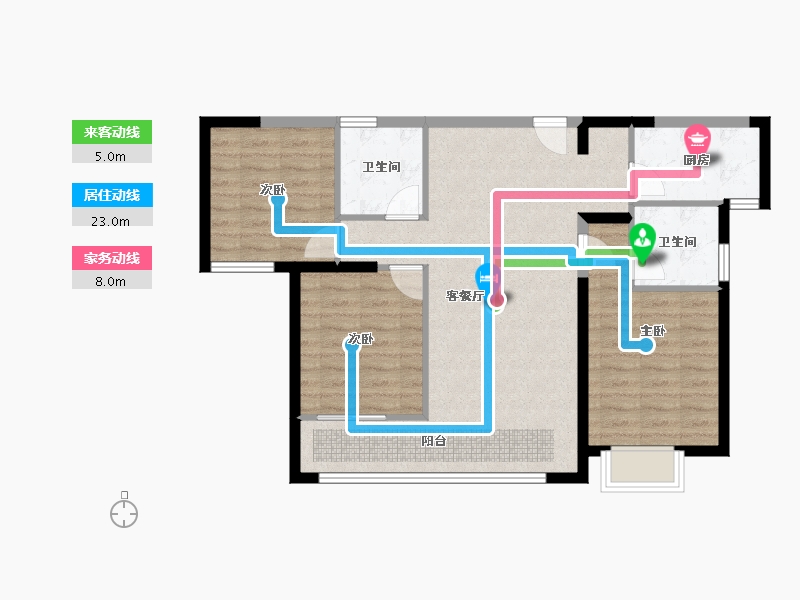 福建省-厦门市-保利联发金地和悦东方-84.87-户型库-动静线