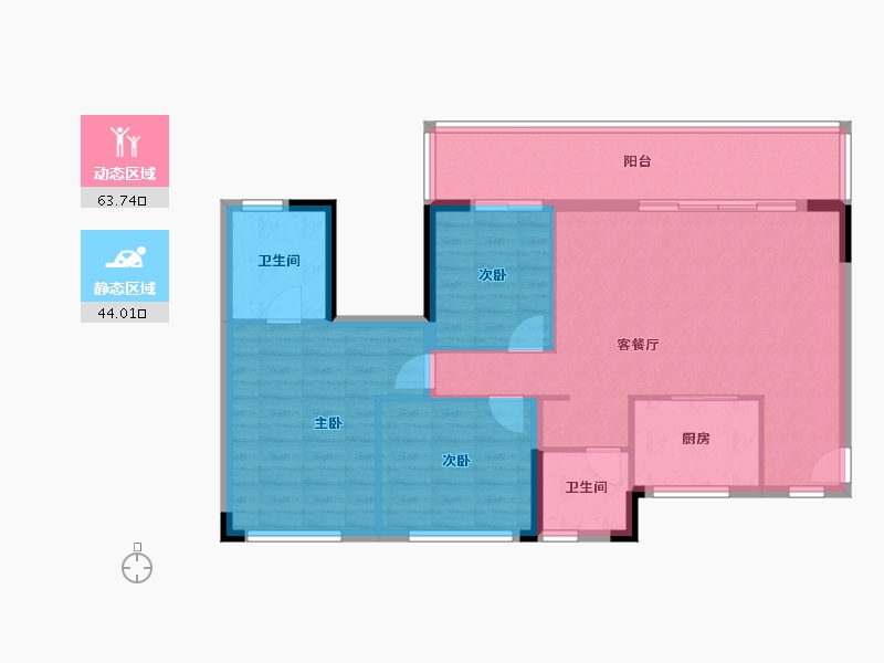 四川省-成都市-绿城云溪桃源-97.77-户型库-动静分区