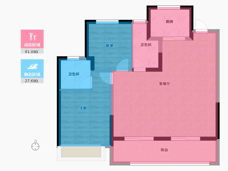 浙江省-丽水市-宸樾名邸-80.01-户型库-动静分区