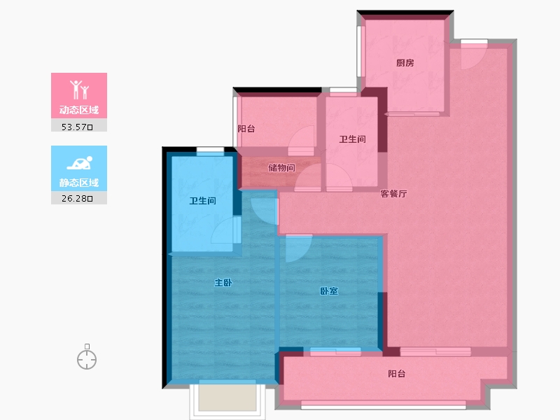 广东省-佛山市-保利智慧云城-70.40-户型库-动静分区