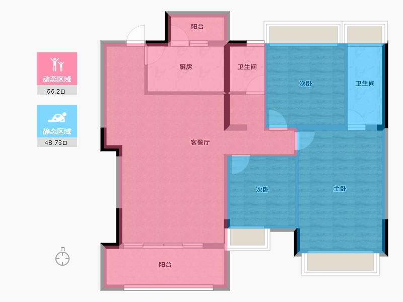 四川省-成都市-樾玺-103.69-户型库-动静分区